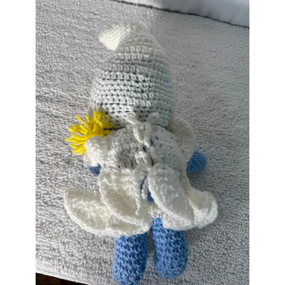 Vintage Crochet Smurf and Smurfette Handmade‎ Blue White Smurf 15